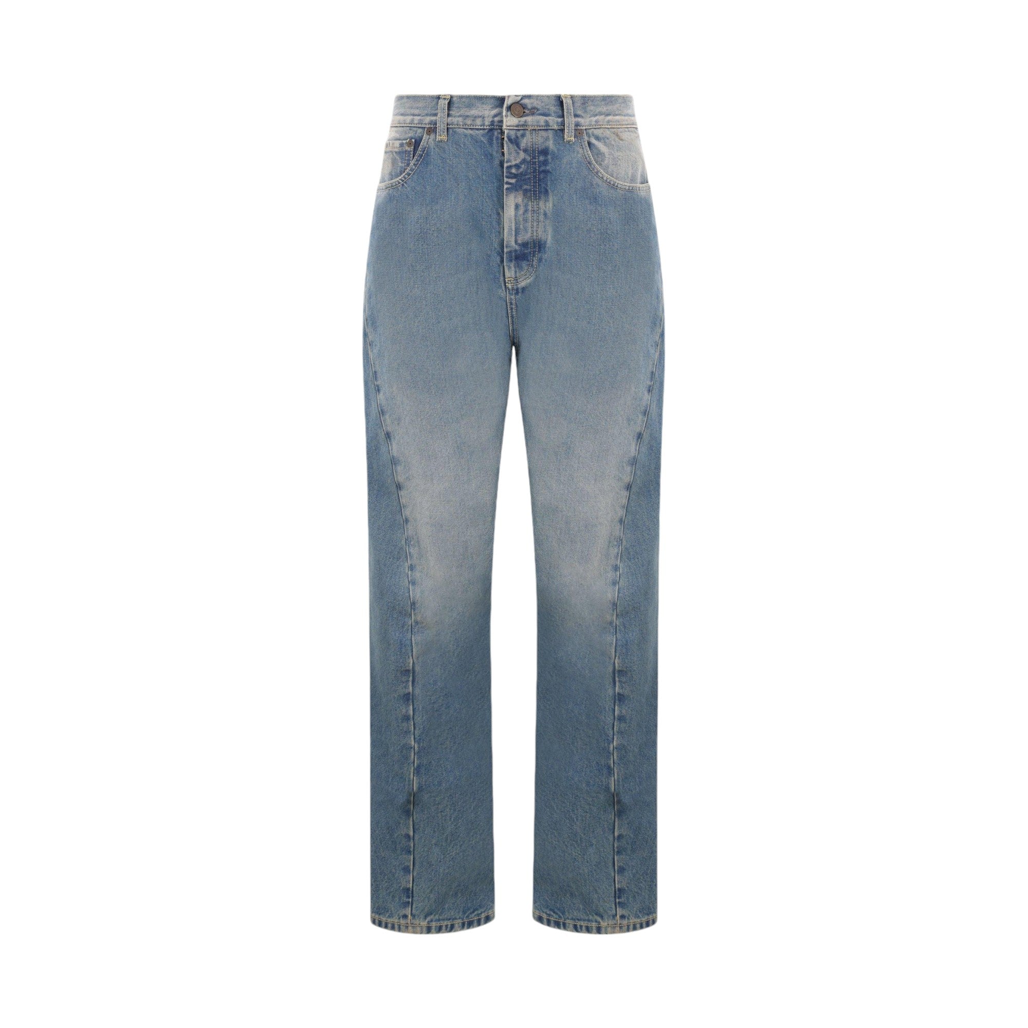 Diagonal Seam Denim Jeans-MAISON MARGIELA-JOHN JULIA