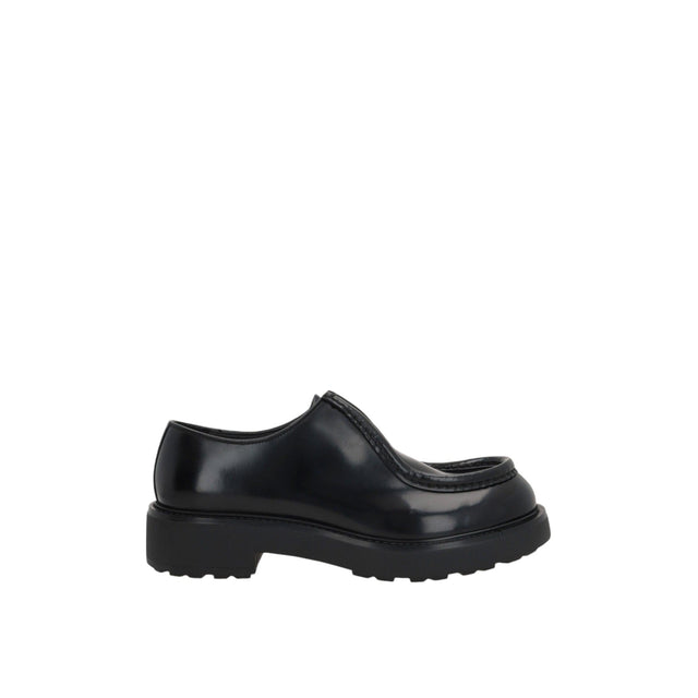 Diapason Brushed Leather Lace-up Shoes-PRADA-JOHN JULIA