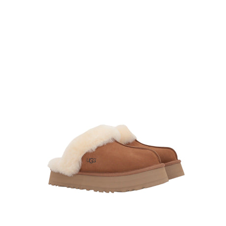 Disquette Suede Flatform Slippers-UGG-JOHN JULIA