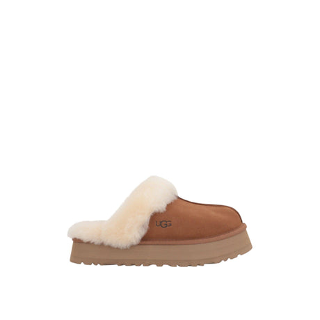 Disquette Suede Flatform Slippers-UGG-JOHN JULIA