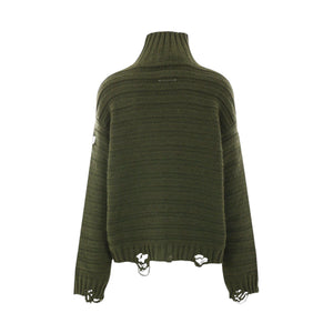 Distressed Wool Blend Sweater-MM6 MAISON MARGIELA-JOHN JULIA