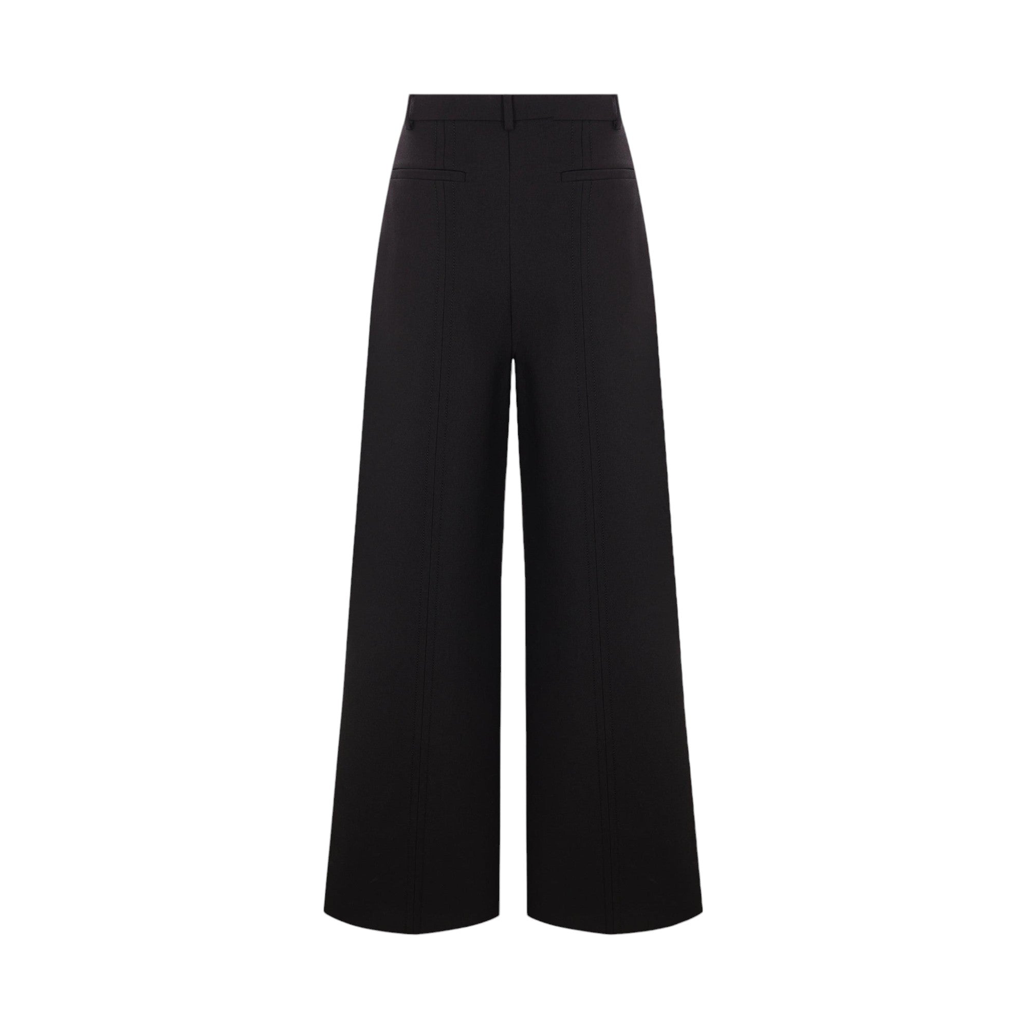 Double Compact Drill Wide-Leg Trousers-VALENTINO GARAVANI-JOHN JULIA