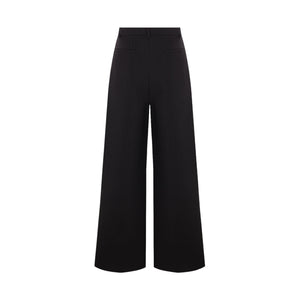 Double Compact Drill Wide-Leg Trousers-VALENTINO GARAVANI-JOHN JULIA