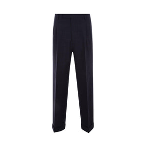 Double G Overcheck Wool Pants-GUCCI-JOHN JULIA