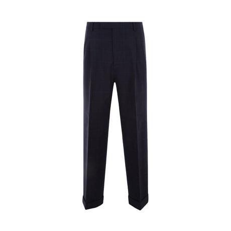 Double G Overcheck Wool Pants-GUCCI-JOHN JULIA