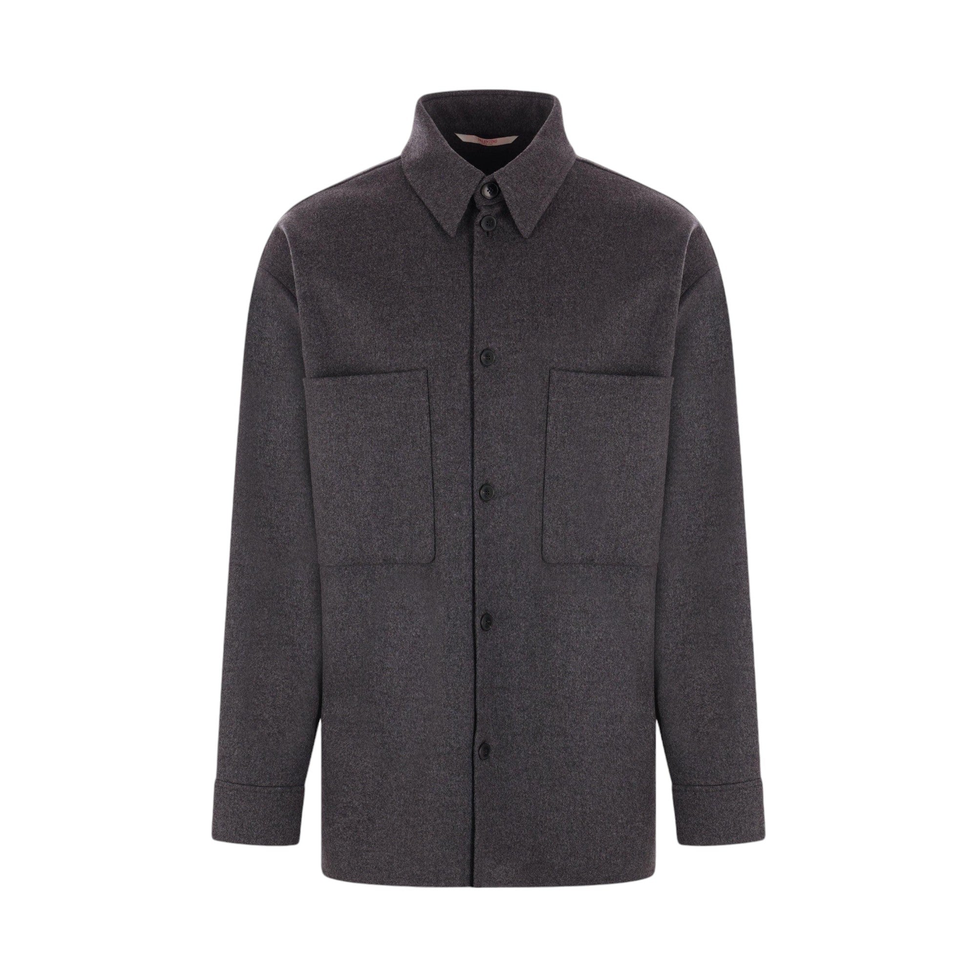 Double Wool Felt Overshirt-VALENTINO GARAVANI-JOHN JULIA