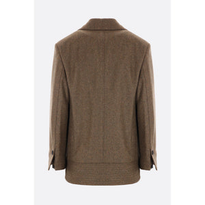 Double Wool Oversize Peacoat-FERRAGAMO-JOHN JULIA