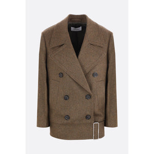 Double Wool Oversize Peacoat-FERRAGAMO-JOHN JULIA