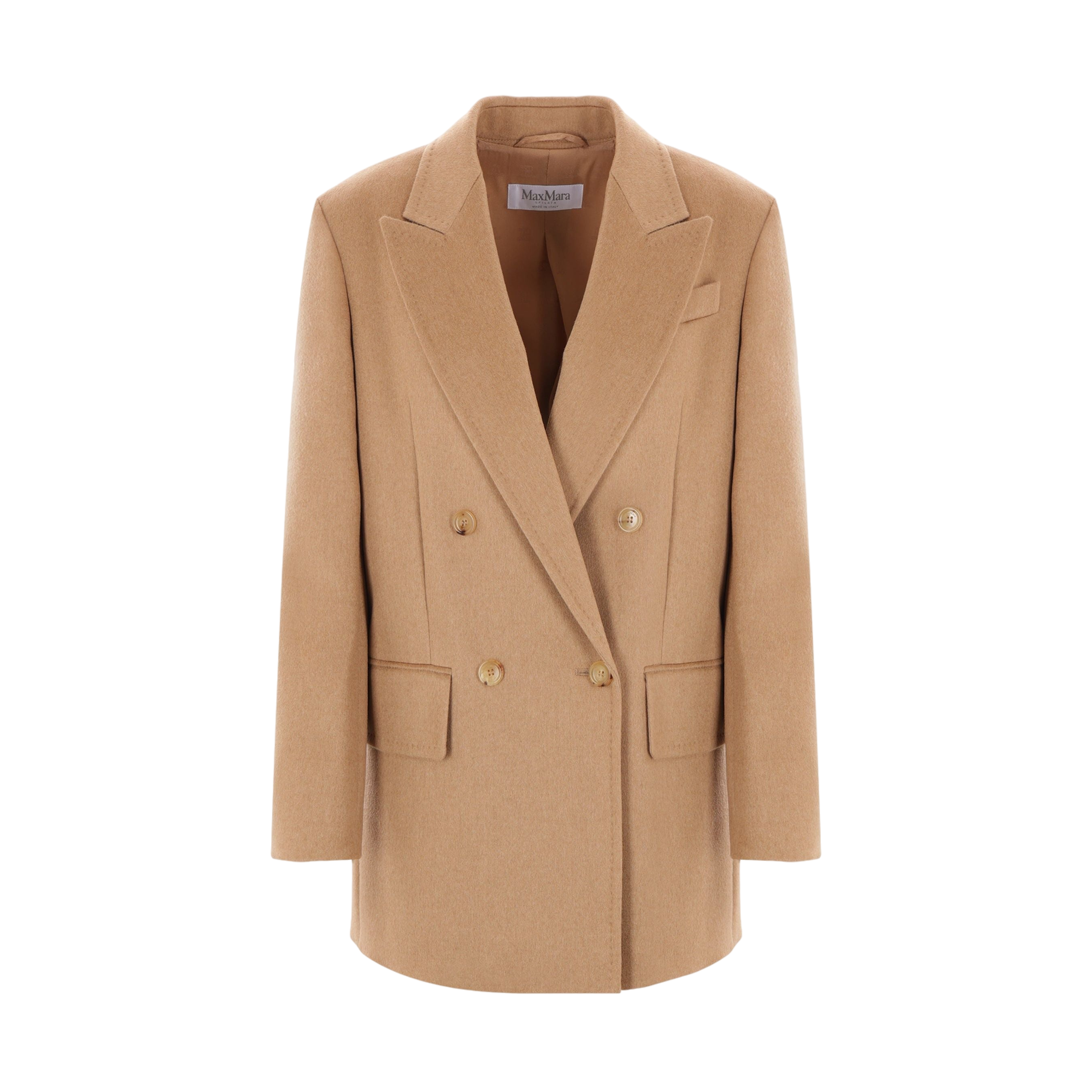 Double-breasted Camelwool Jacket-MAX MARA-JOHN JULIA