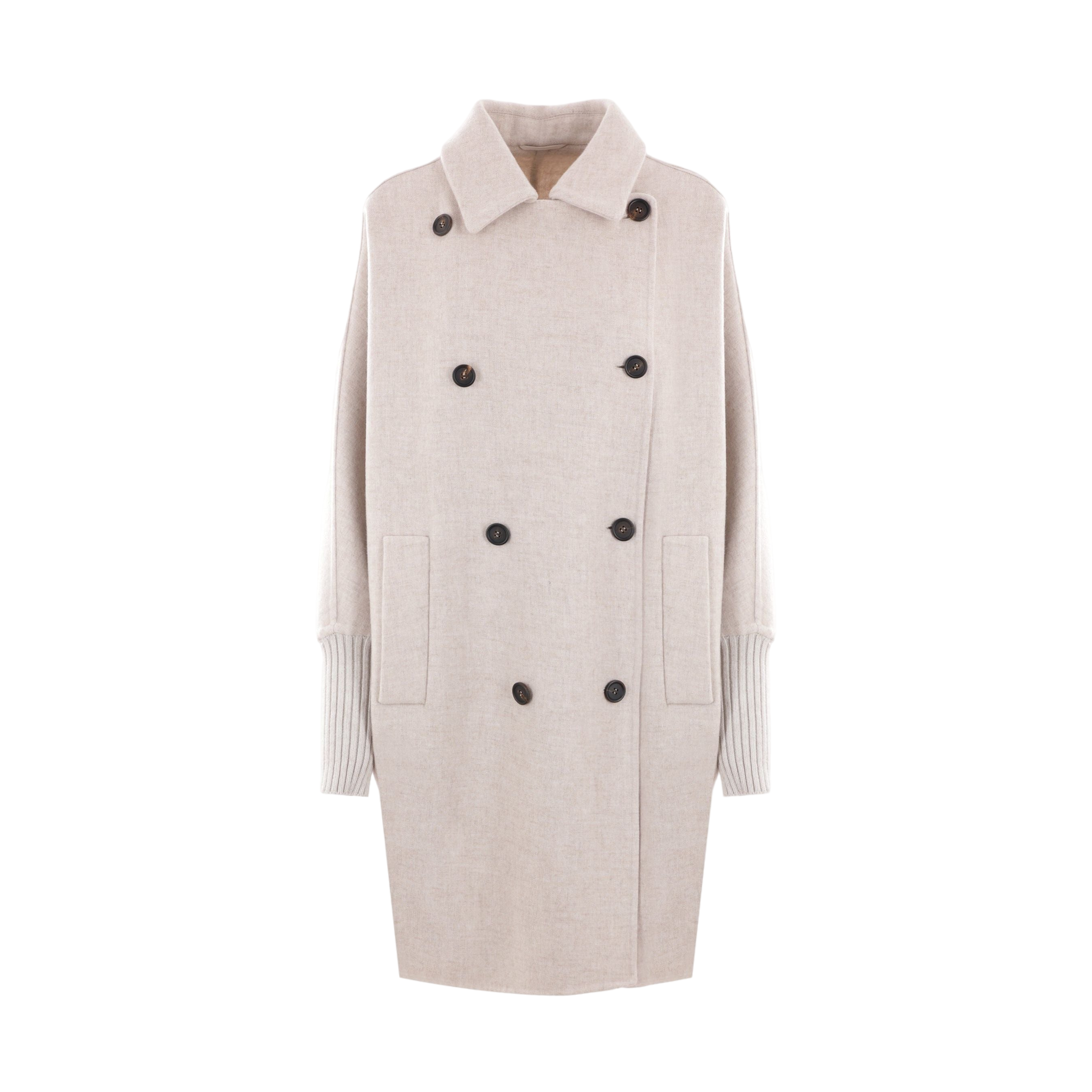 Double-breasted Cashmere Coat-BRUNELLO CUCINELLI-JOHN JULIA