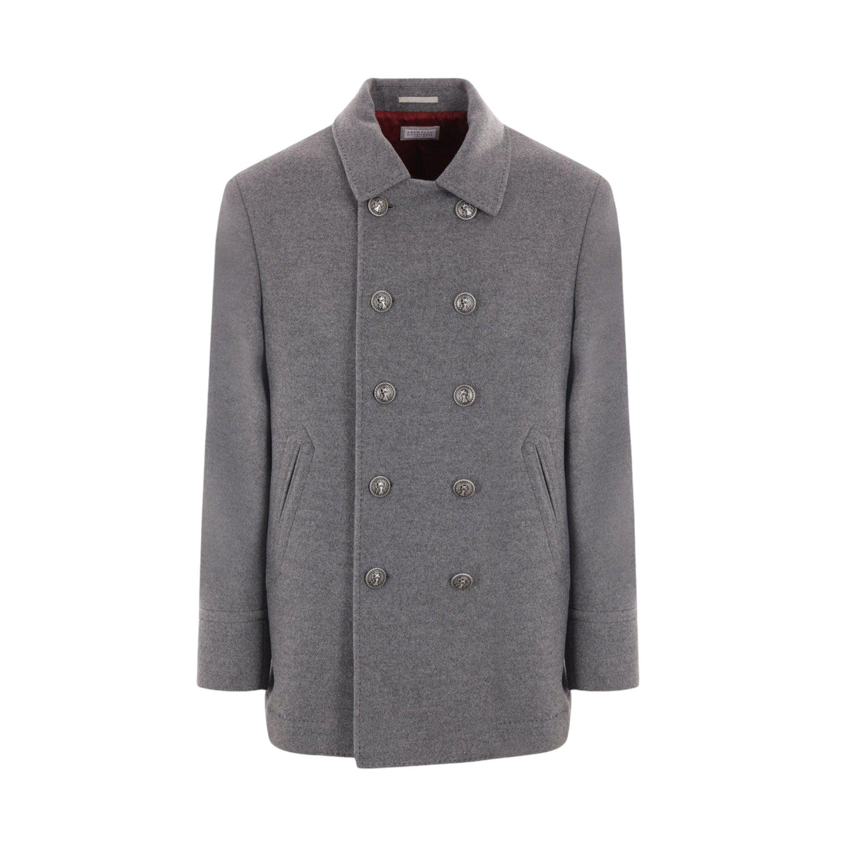 Double-breasted Cashmere Peacoat-BRUNELLO CUCINELLI-JOHN JULIA