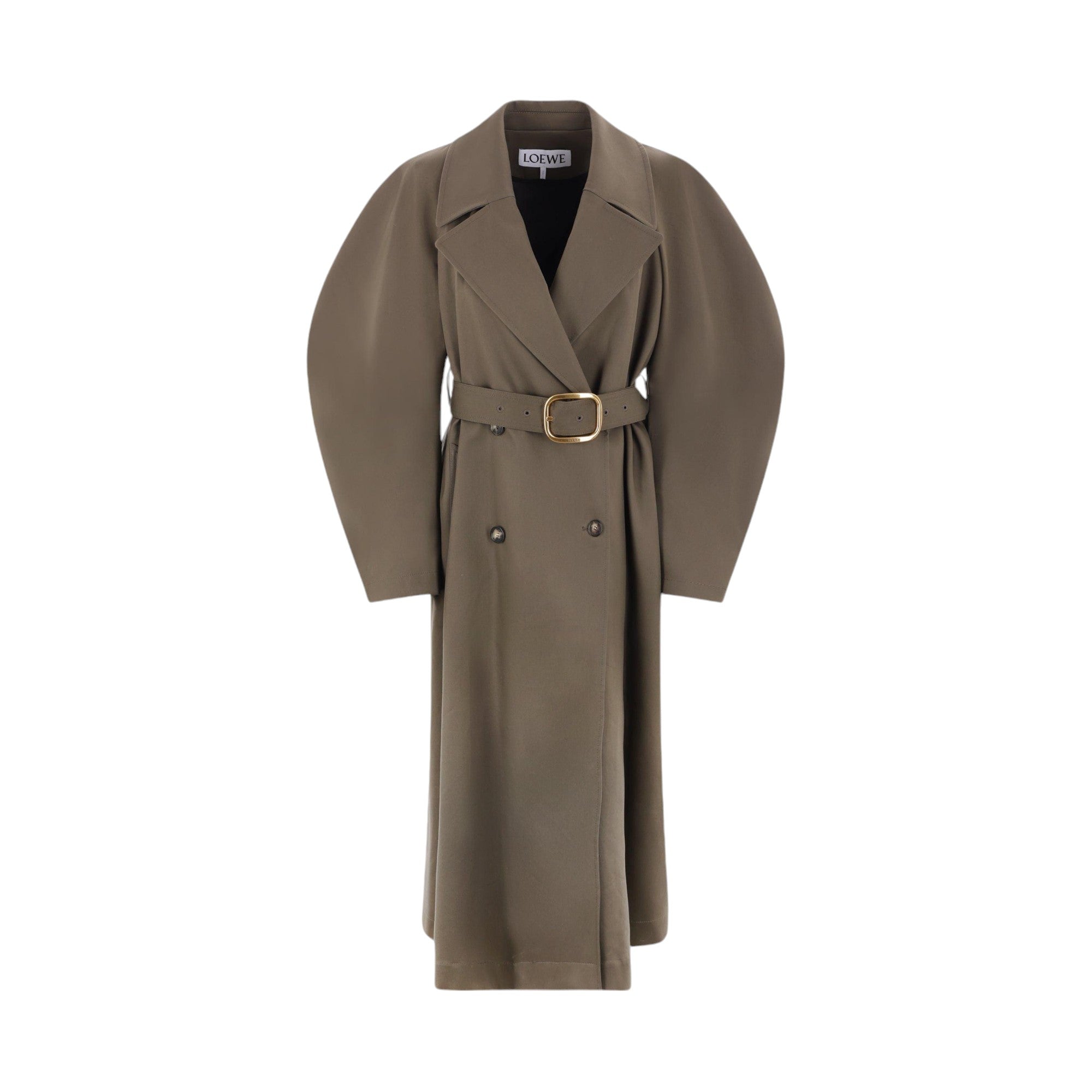 Double-breasted Cotton Trench Coat-LOEWE-JOHN JULIA