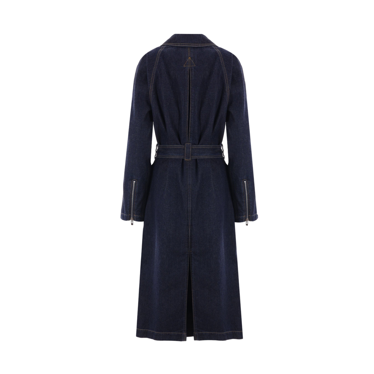 Double-breasted Denim Coat-ALAÏA-JOHN JULIA