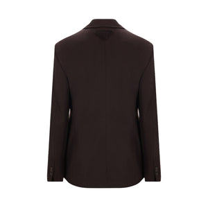 Double-breasted Gabardine Jacket-PRADA-JOHN JULIA