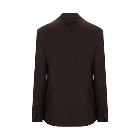 Double-breasted Gabardine Jacket-PRADA-JOHN JULIA