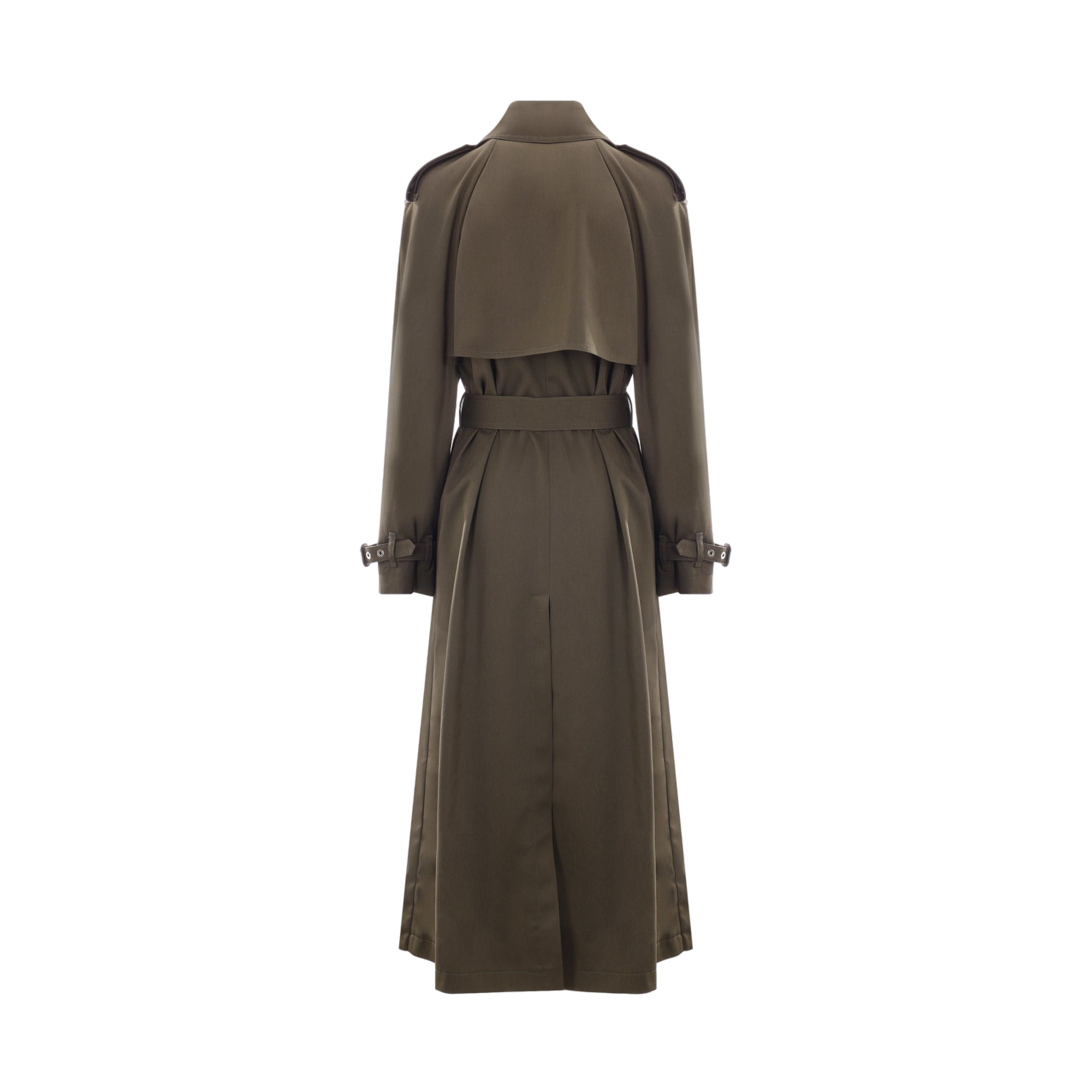 Double-breasted Gabardine Trench Coat-ALEXANDER MCQUEEN-JOHN JULIA