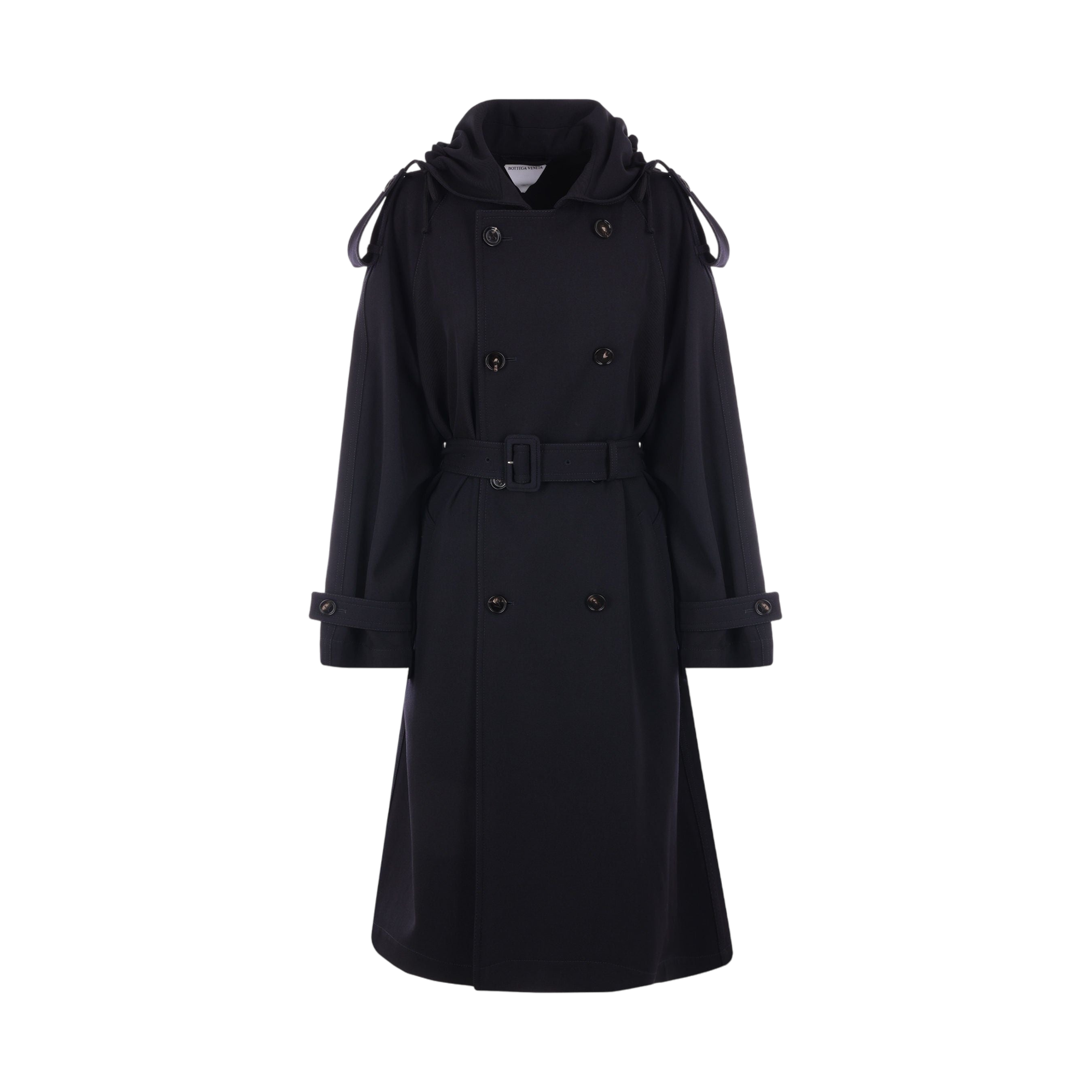 Double-breasted Gabardine Trench Coat-BOTTEGA VENETA-JOHN JULIA