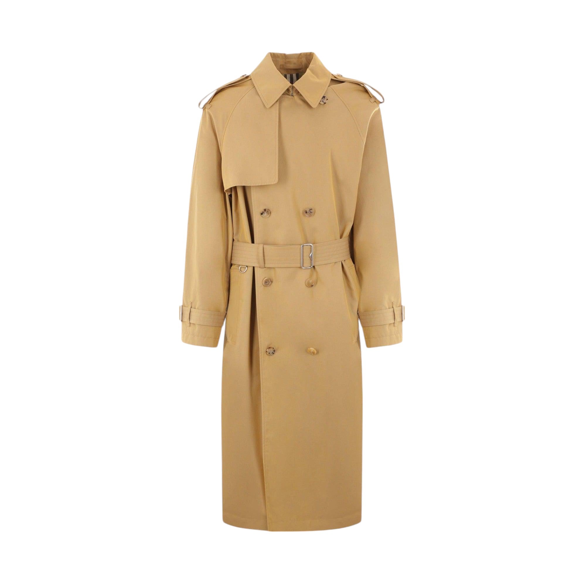 Double-breasted Gabardine Trench Coat-BURBERRY-JOHN JULIA