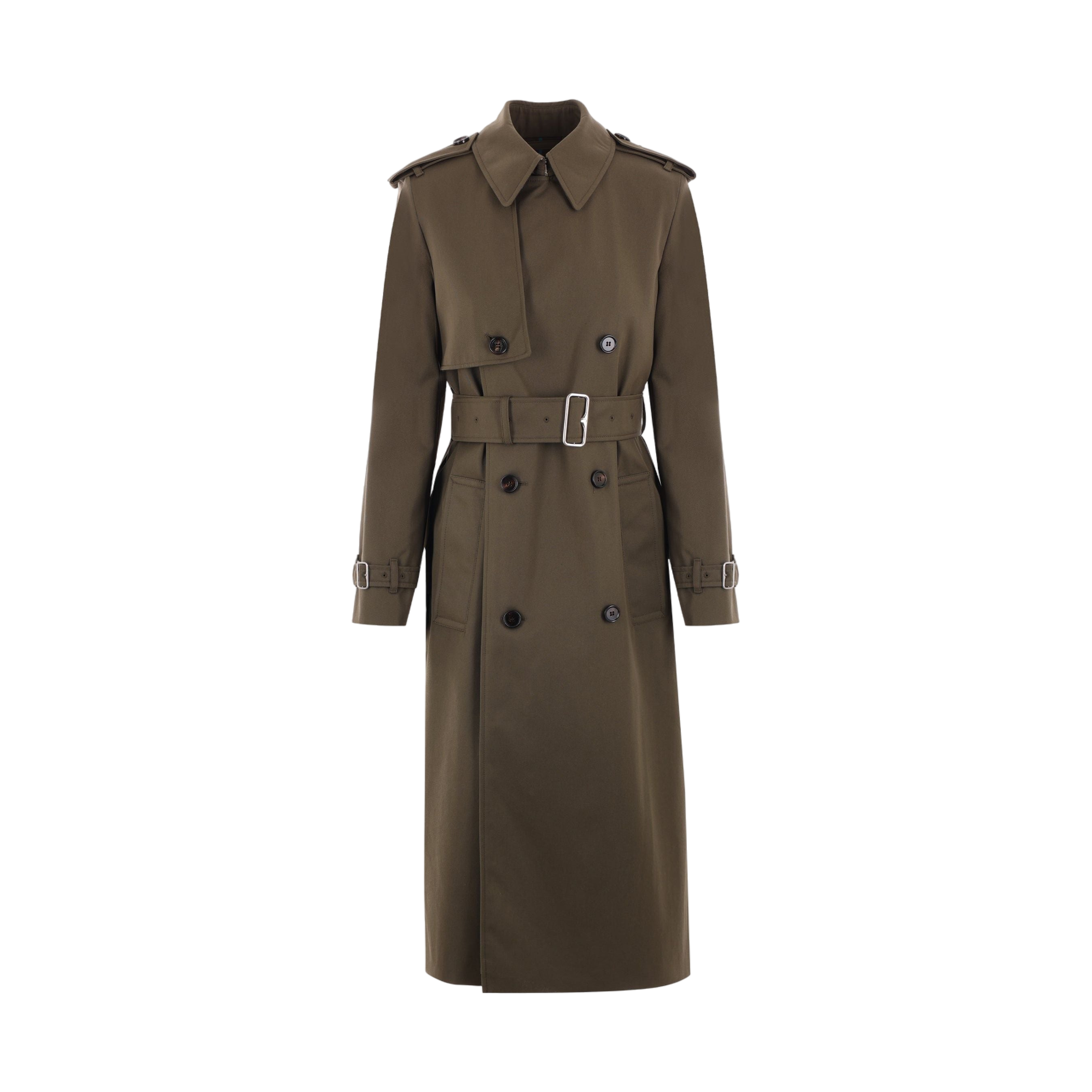 Double-breasted Gabardine Trench Coat-BURBERRY-JOHN JULIA