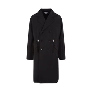 Double-breasted Nylon Trench Coat-BOTTEGA VENETA-JOHN JULIA