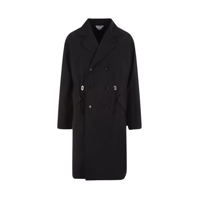 Double-breasted Nylon Trench Coat-BOTTEGA VENETA-JOHN JULIA