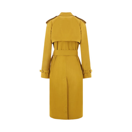 Double-breasted Organic Cotton Gabardine Trench Coat-BURBERRY-JOHN JULIA