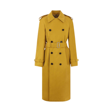 Double-breasted Organic Cotton Gabardine Trench Coat-BURBERRY-JOHN JULIA