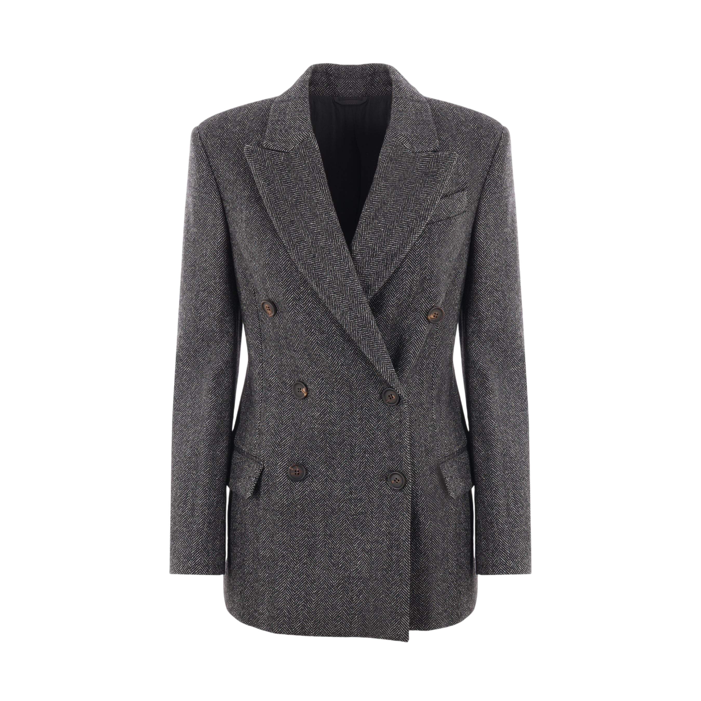 Double-breasted Techno Wool Jacket-BRUNELLO CUCINELLI-JOHN JULIA