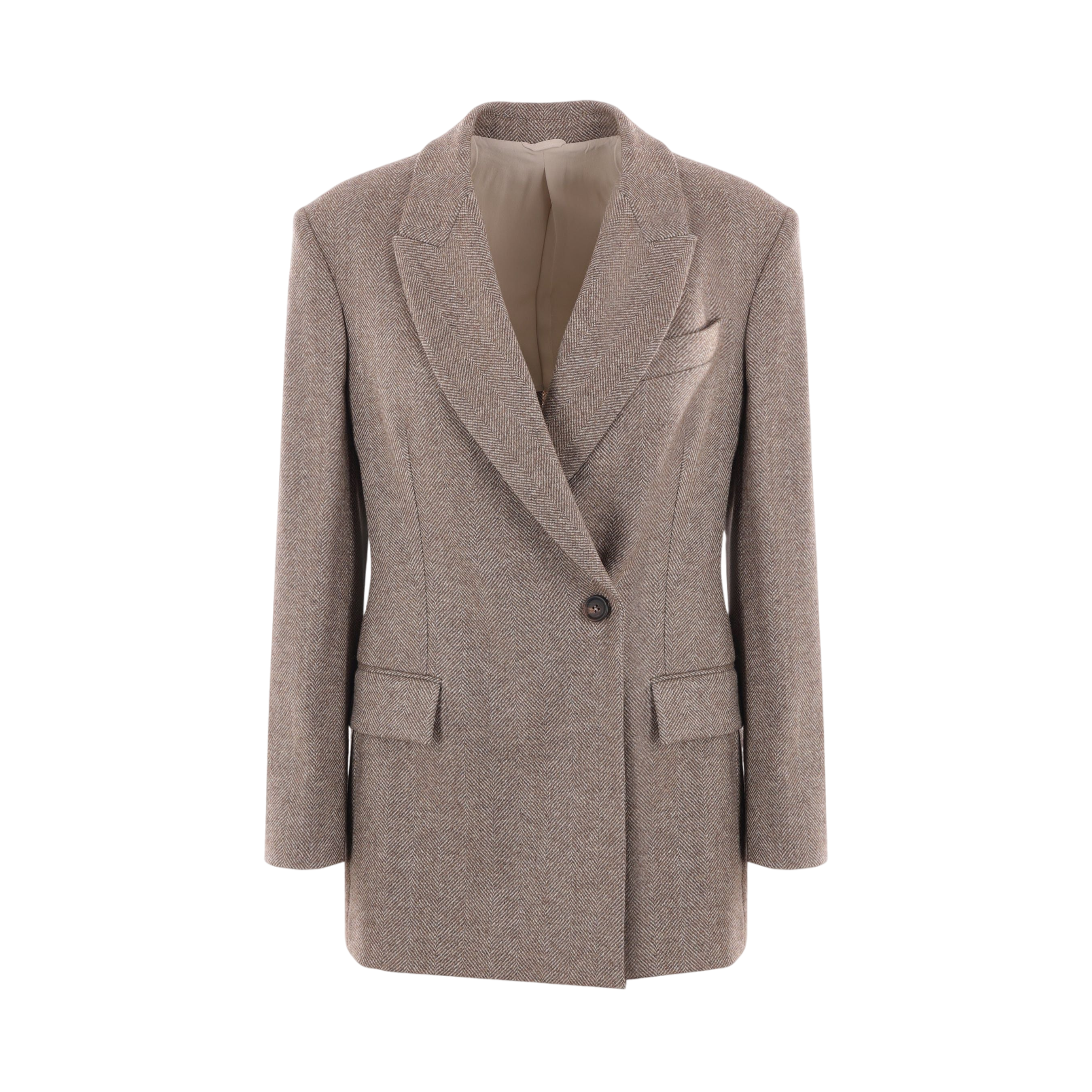 Double-breasted Techno Wool Jacket-BRUNELLO CUCINELLI-JOHN JULIA