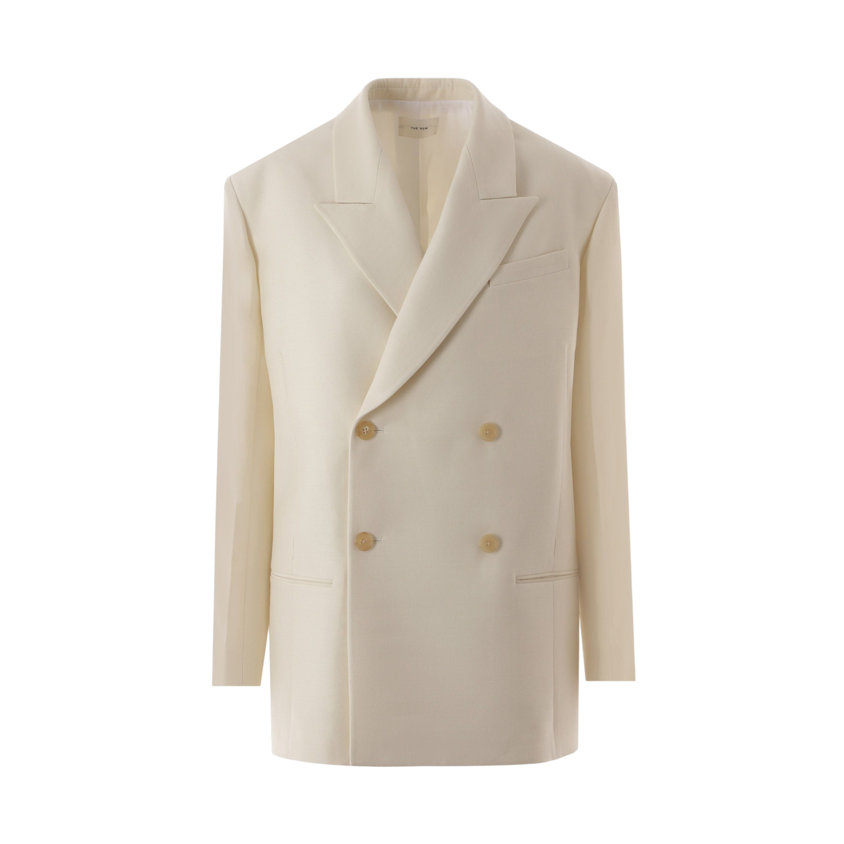 Double-breasted Wool and Silk Jacket-THE ROW-JOHN JULIA