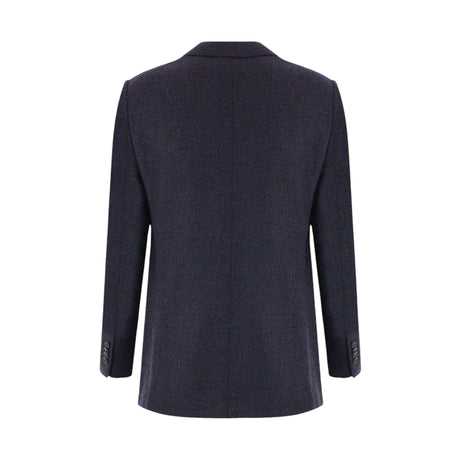 Double-breasted Wool Blend Jacket-CARUSO-JOHN JULIA