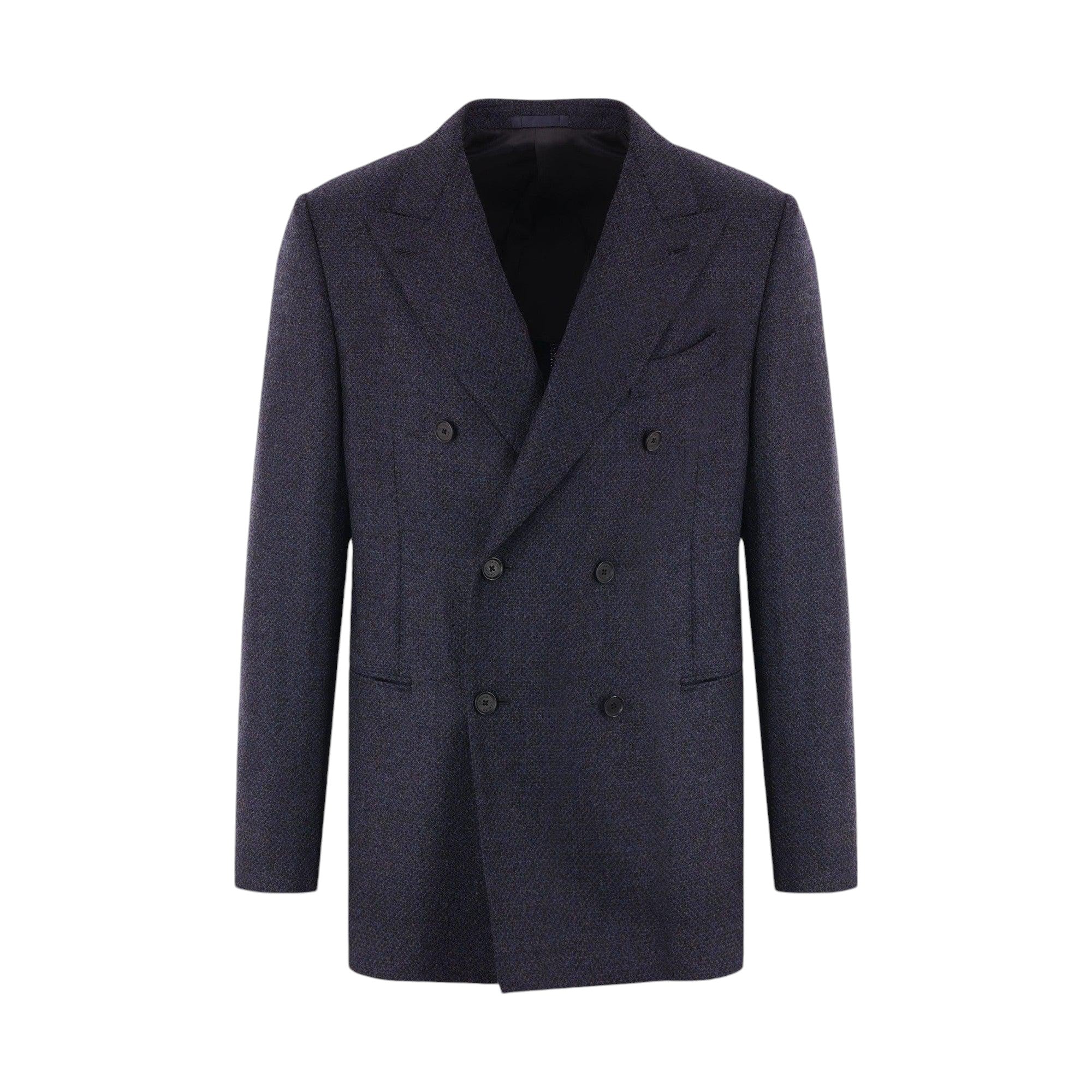 Double-breasted Wool Blend Jacket-CARUSO-JOHN JULIA