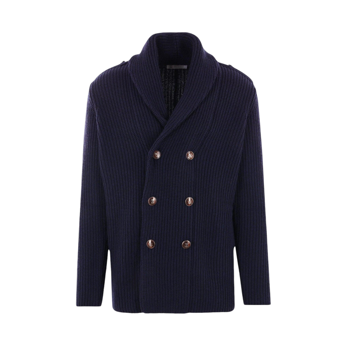 Double-breasted Wool, Cashmere, and Silk Cardigan-BRUNELLO CUCINELLI-JOHN JULIA