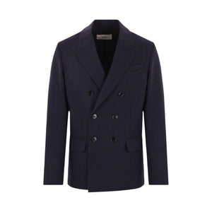 Double-breasted Wool Jacket-AMI PARIS-JOHN JULIA