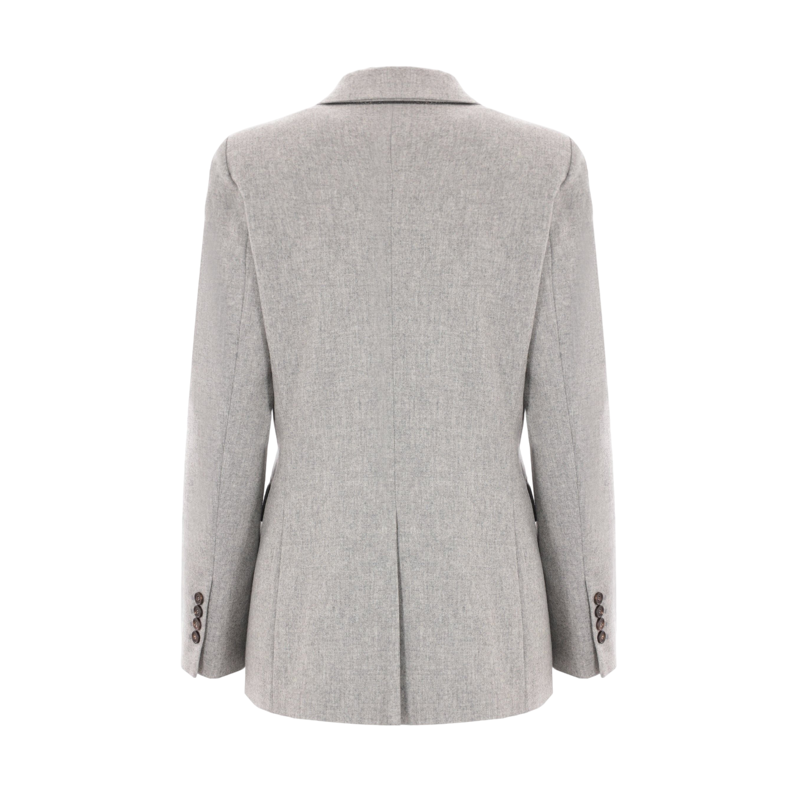 Double-breasted Wool Jacket-BRUNELLO CUCINELLI-JOHN JULIA