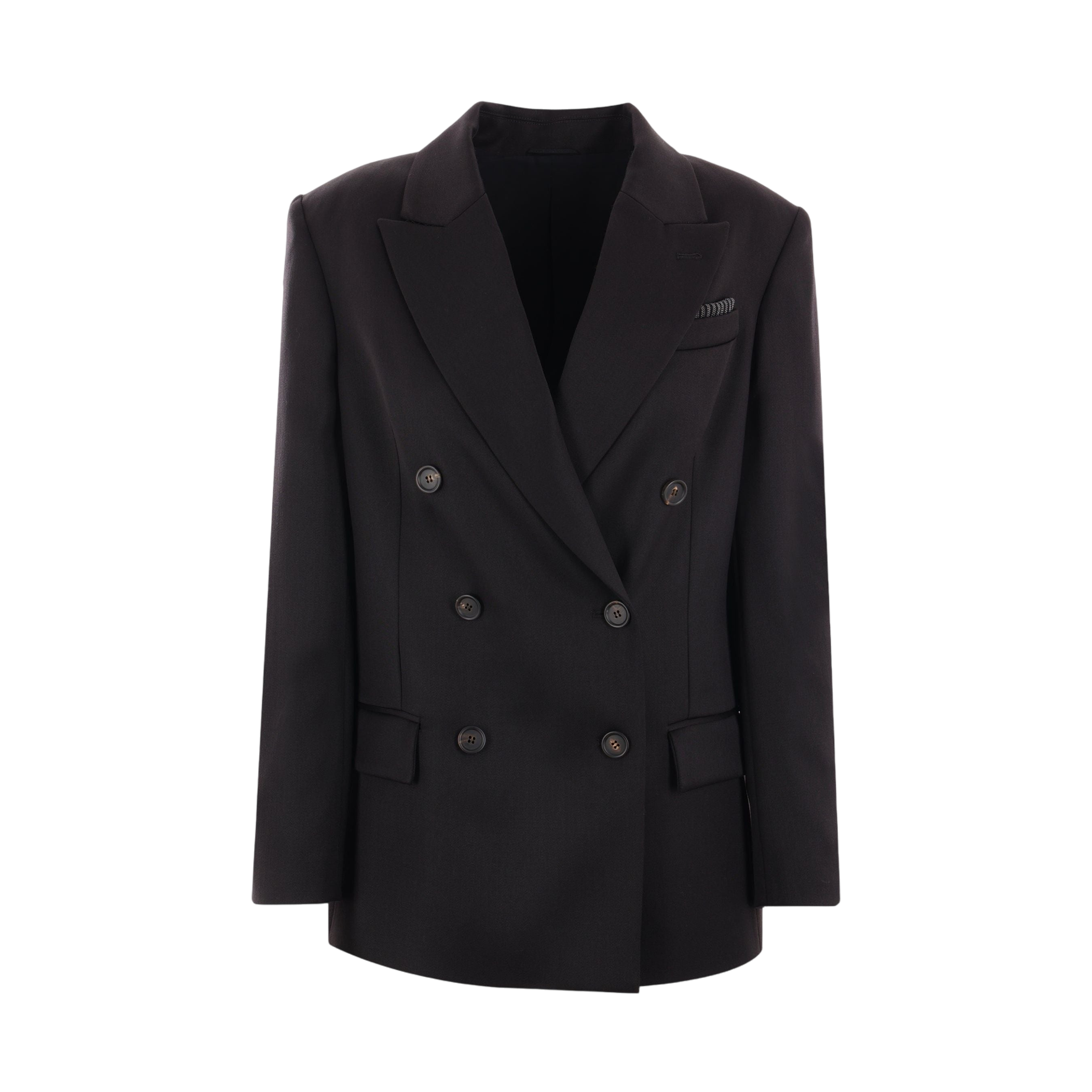 Double-breasted Wool Jacket-BRUNELLO CUCINELLI-JOHN JULIA