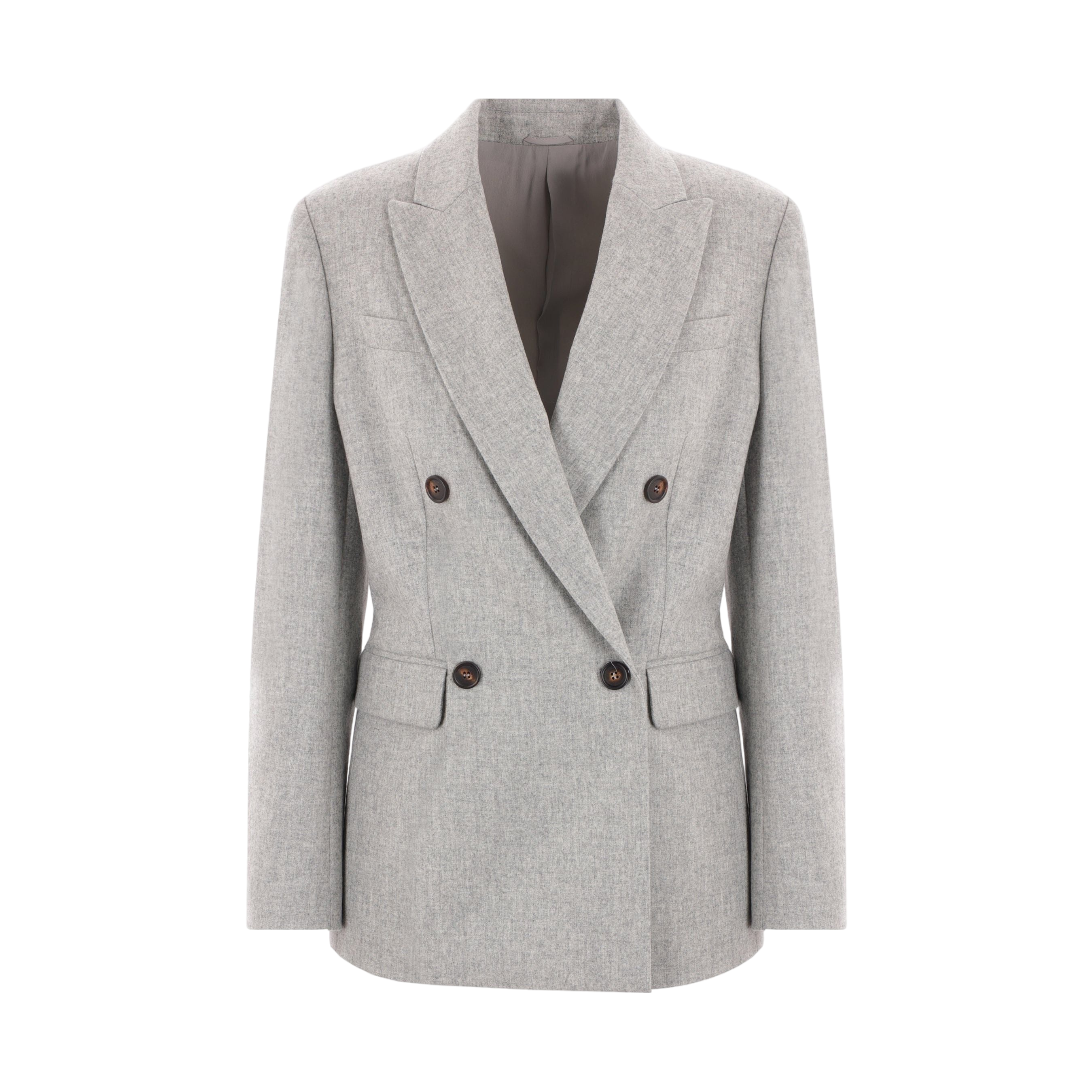 Double-breasted Wool Jacket-BRUNELLO CUCINELLI-JOHN JULIA