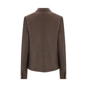 Double-breasted Wool Jacket-LOEWE-JOHN JULIA