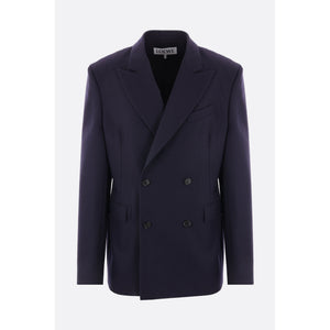 Double-breasted Wool Jacket-LOEWE-JOHN JULIA