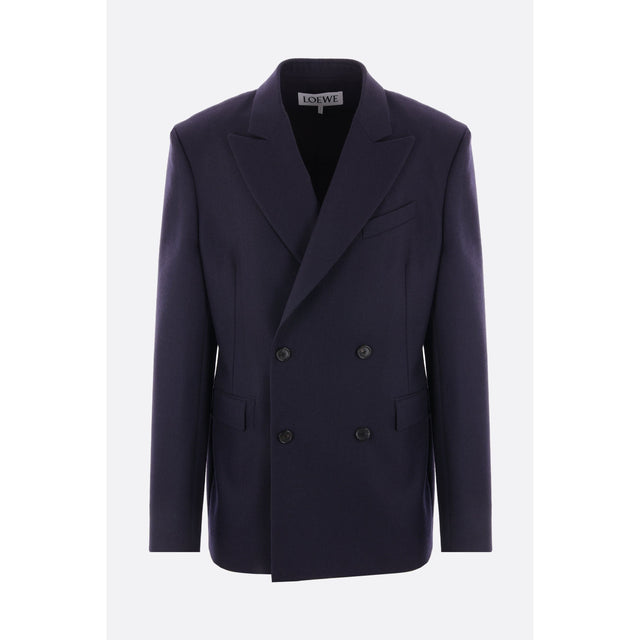 Double-breasted Wool Jacket-LOEWE-JOHN JULIA