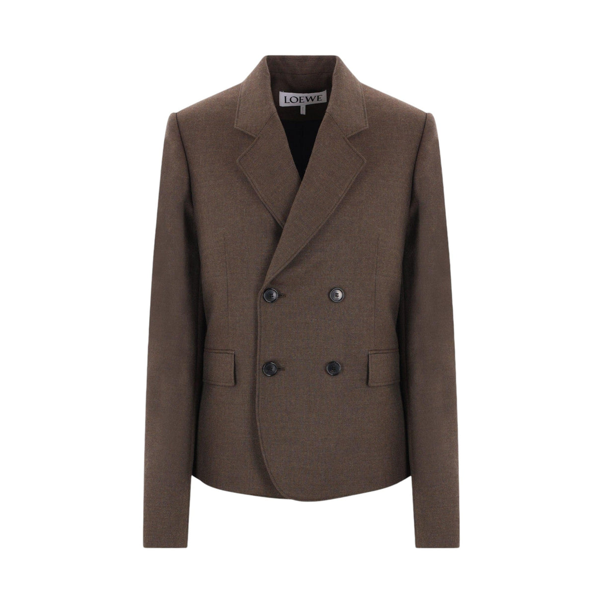 Double-breasted Wool Jacket-LOEWE-JOHN JULIA