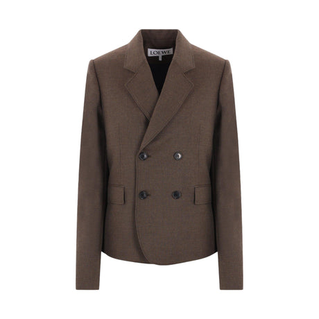 Double-breasted Wool Jacket-LOEWE-JOHN JULIA