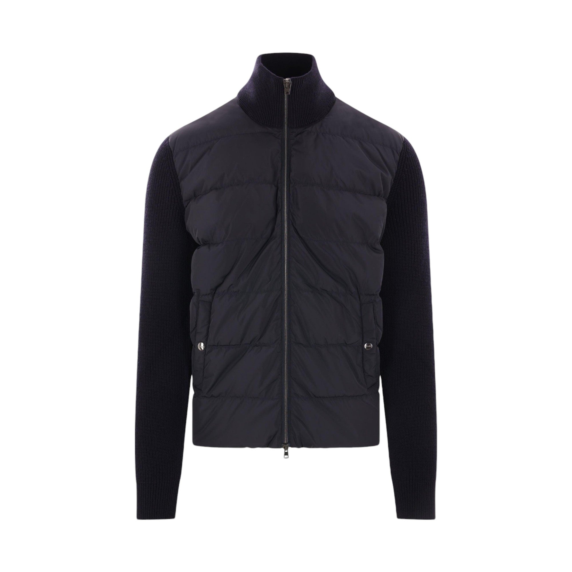 Down-filled Nylon Knit Jacket-HERNO-JOHN JULIA