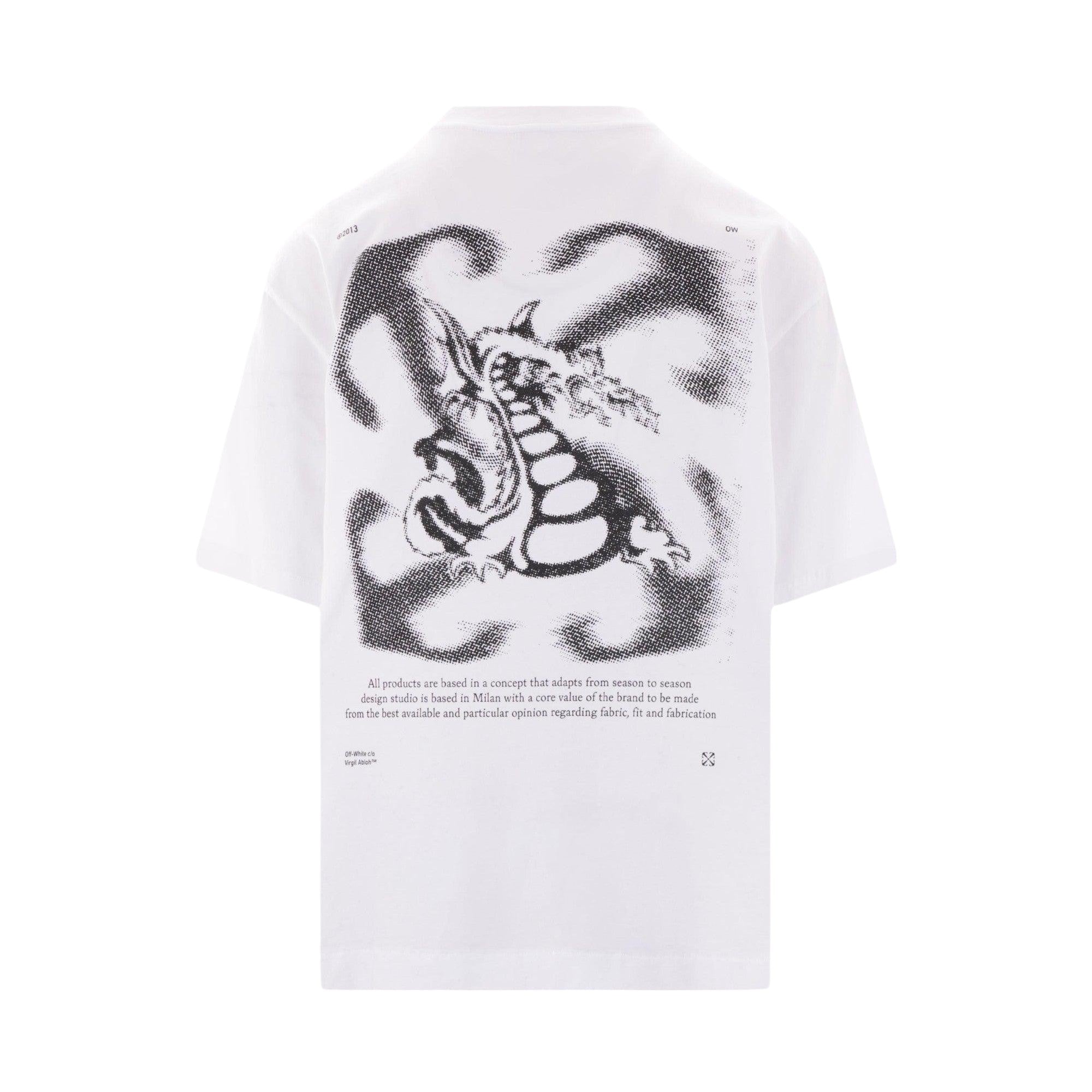 Dragon Arrow Skate Cotton T-shirt-OFF-WHITE-JOHN JULIA