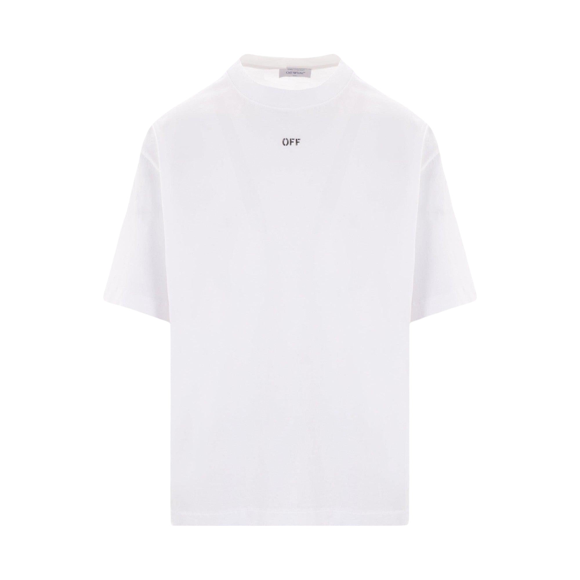 Dragon Arrow Skate Cotton T-shirt-OFF-WHITE-JOHN JULIA