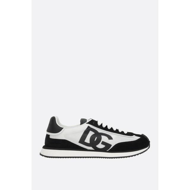 Dragon Mesh And Suede Sneakers-DSQUARED2-JOHN JULIA