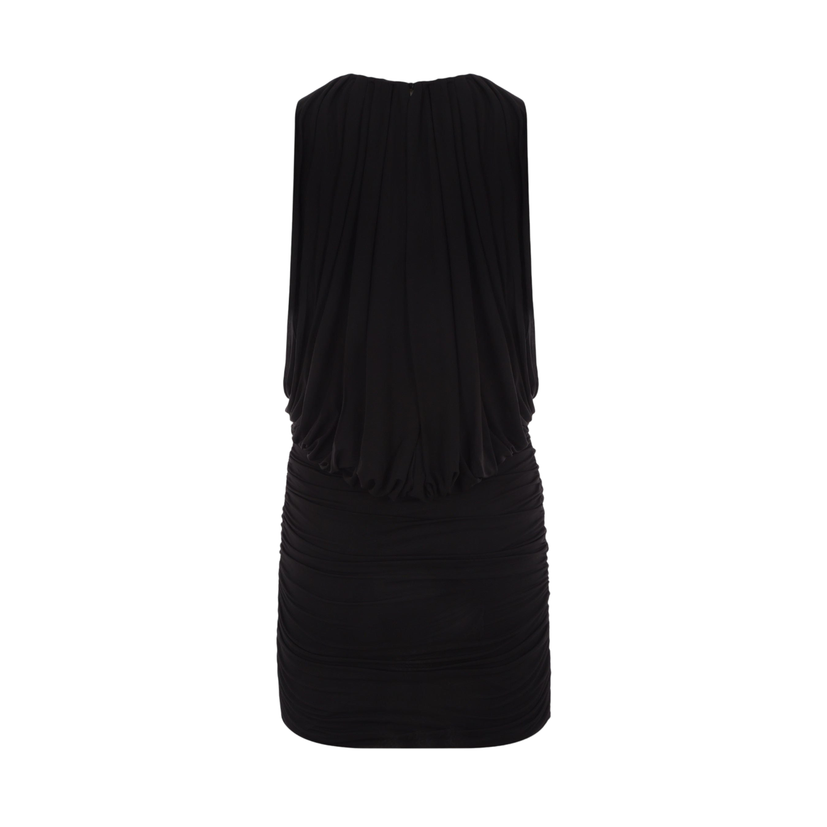 Draped Jersey Sleeveless Minidress-SAINT LAURENT-JOHN JULIA