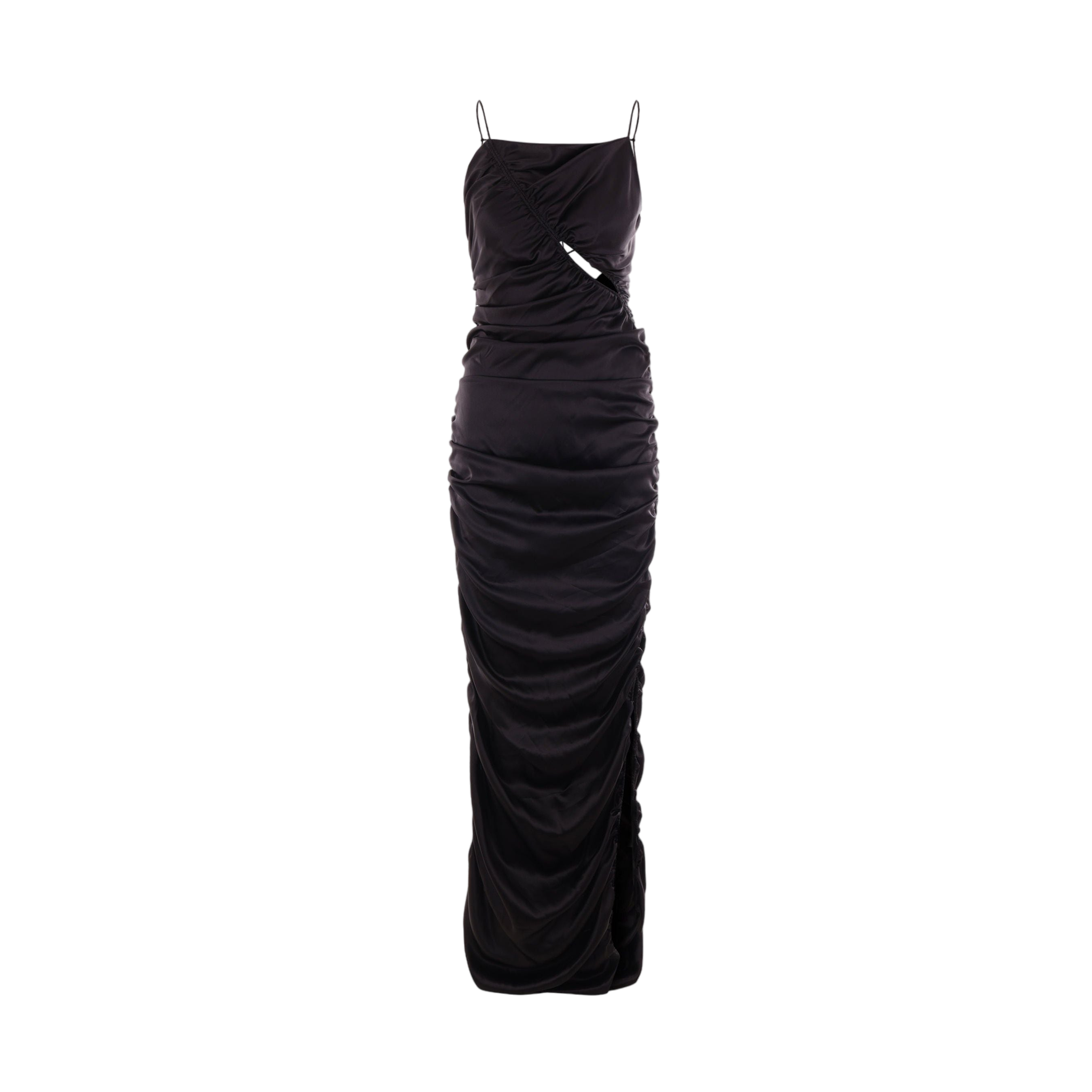 Draped Satin Sleeveless Dress-DEL CORE-JOHN JULIA