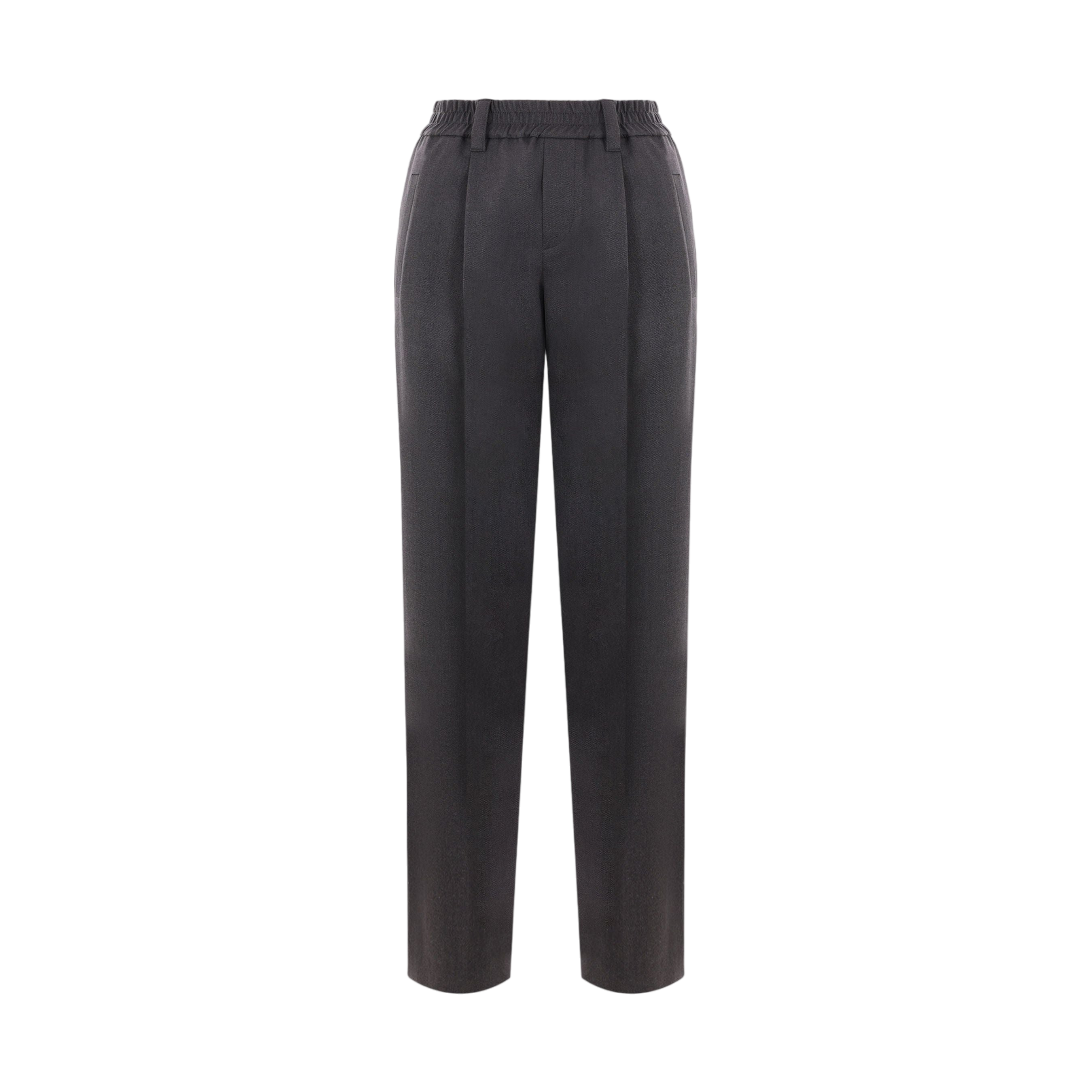 Drill Darted Trousers-BRUNELLO CUCINELLI-JOHN JULIA