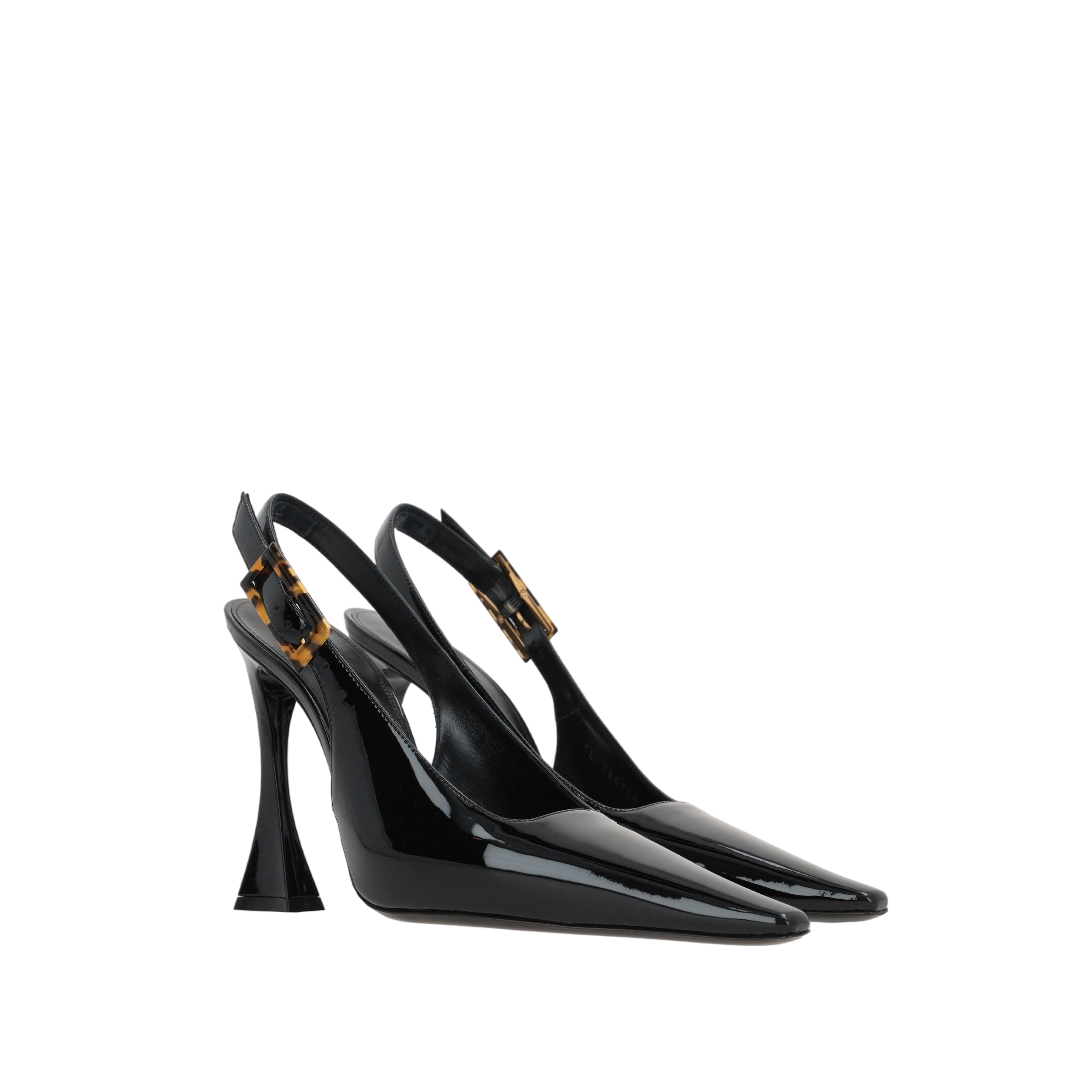 Dune Patent Leather Slingbacks-SAINT LAURENT-JOHN JULIA